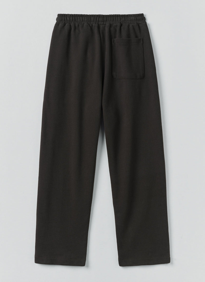 Loopback Jersey Pleated Pants | Black Pepper
