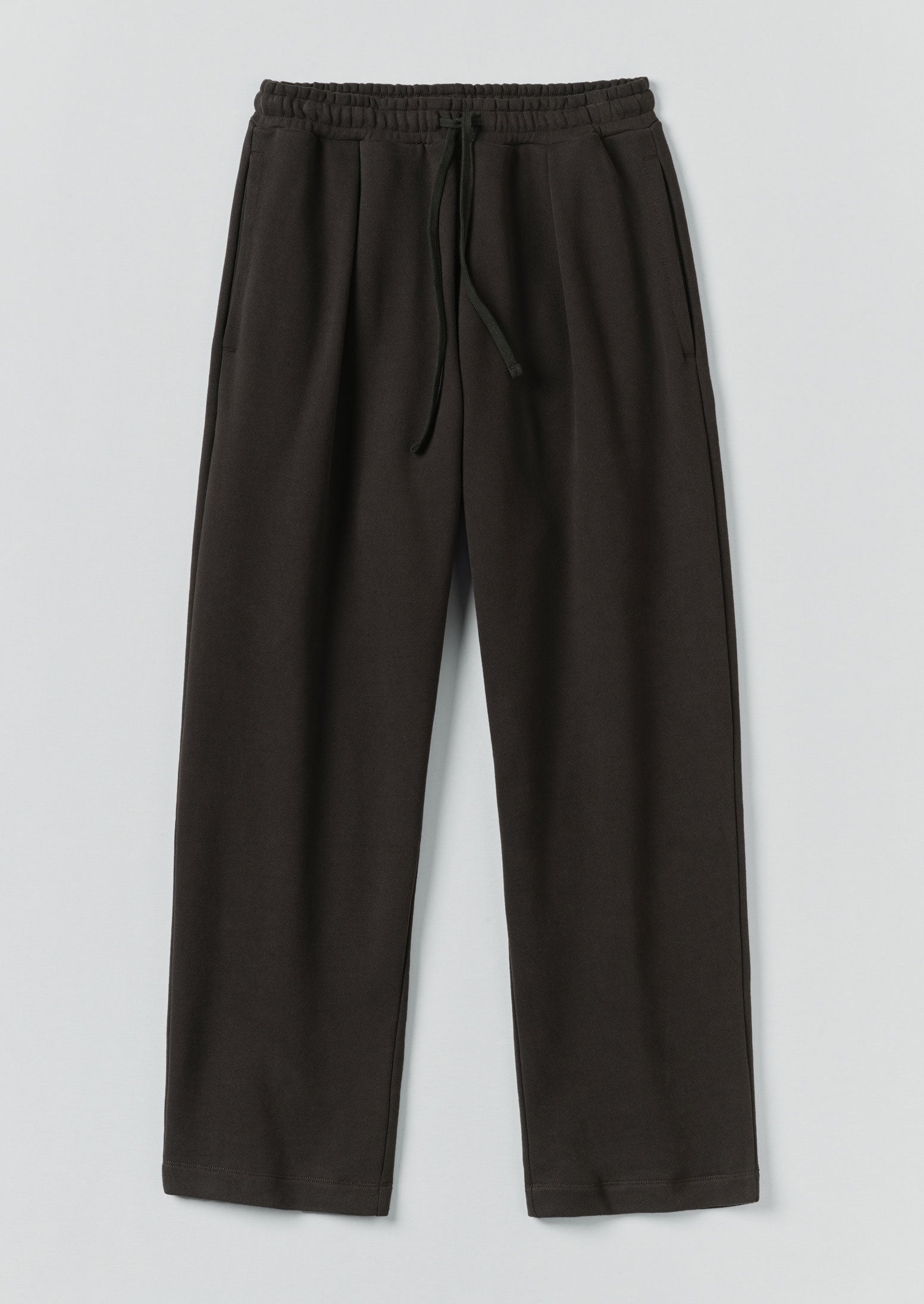 Loopback Jersey Pleated Pants | Black Pepper | TOAST