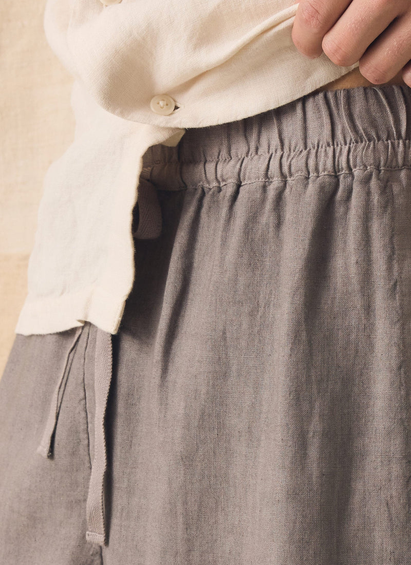 Alfie Garment Dyed Linen Pants | Iron