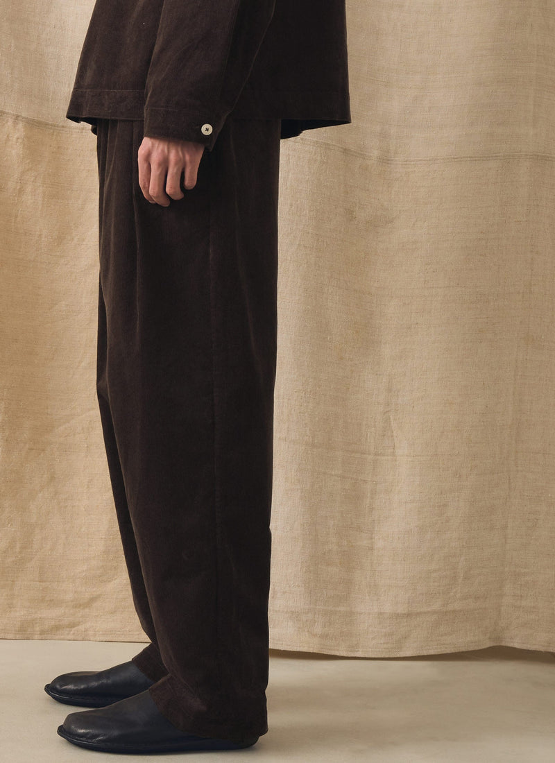 Organic Cord Lounge Pants | Bitter Chocolate