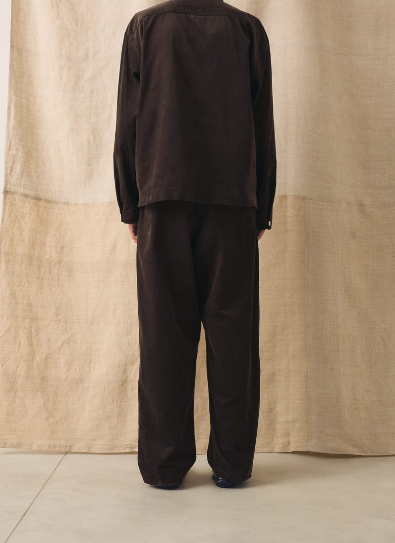 Organic Cord Lounge Pants | Bitter Chocolate
