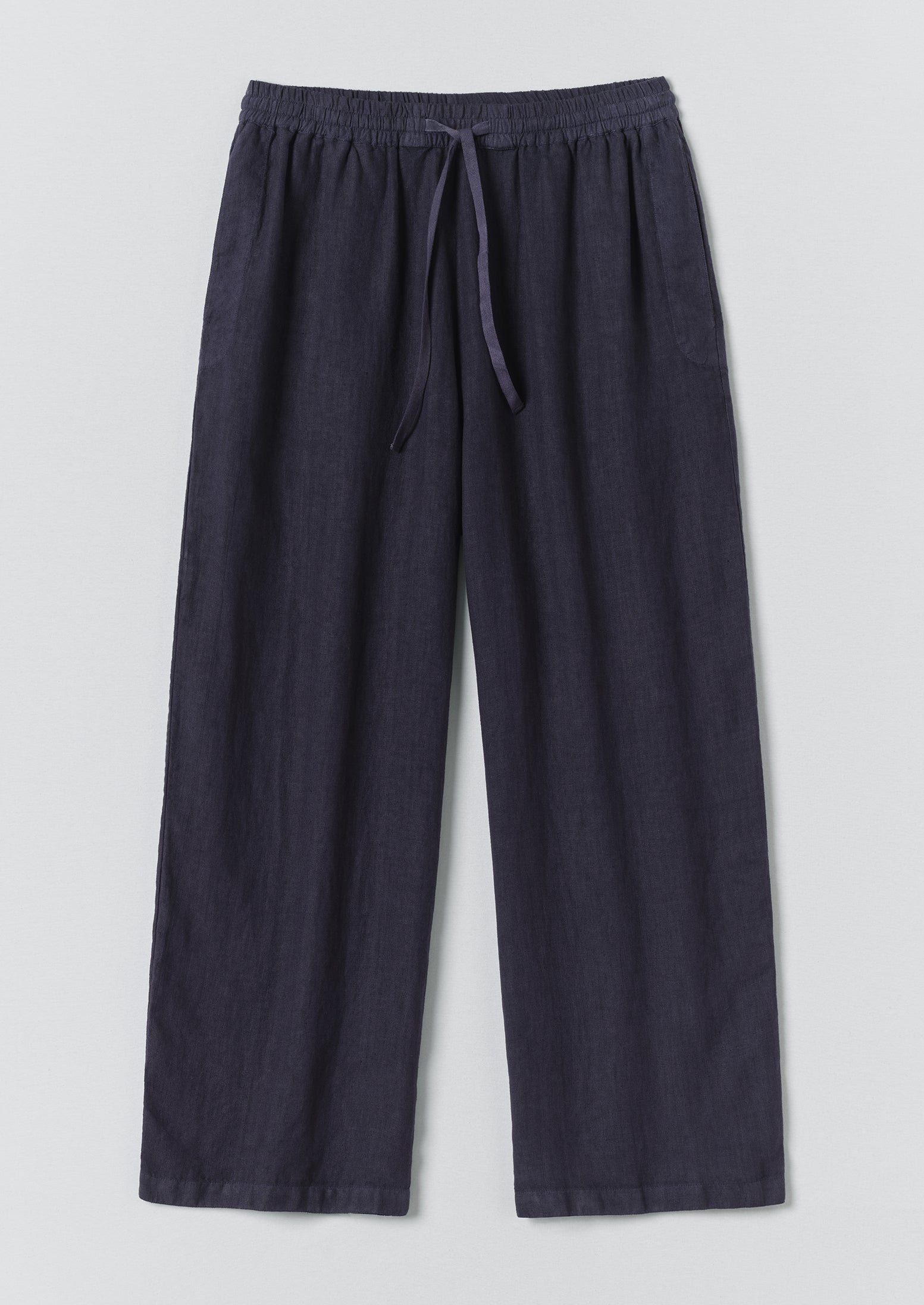 Garment Dyed Linen Drawstring Pants | Blueberry | TOAST
