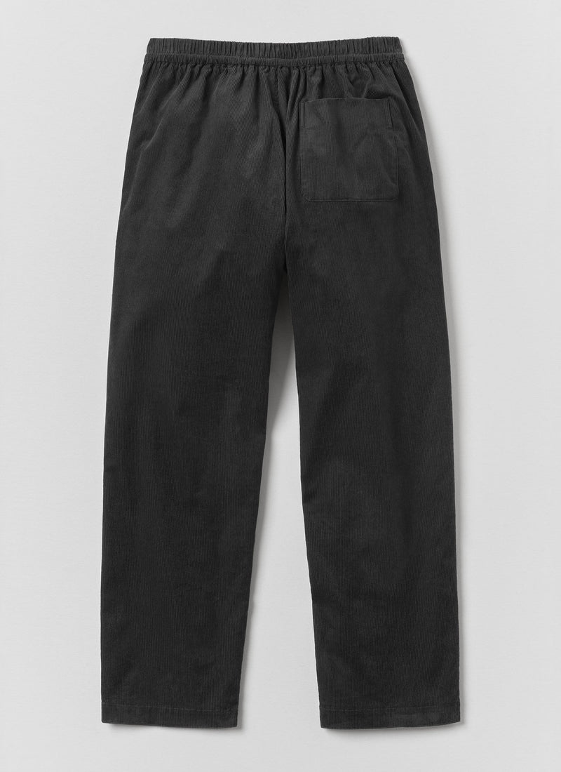 Cord Pleated Pants | Charcoal