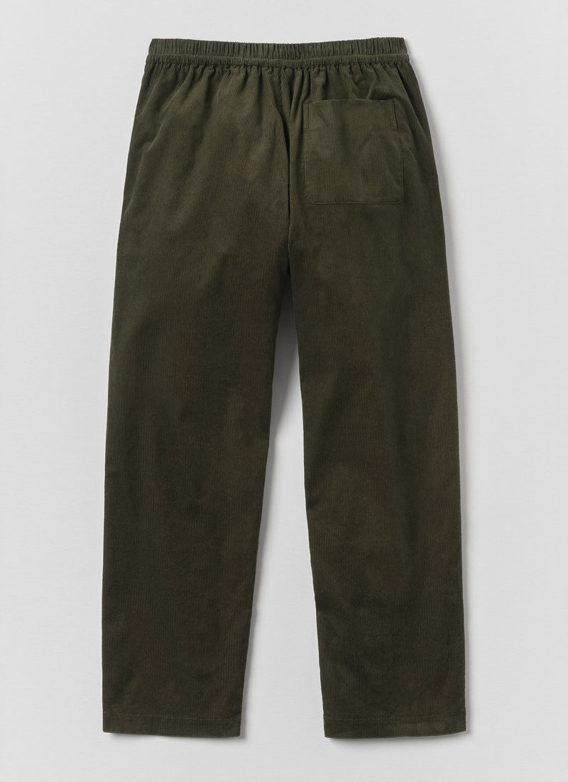 Cord Pleated Pants | Tent Green