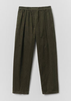 Cord Pleated Pants | Tent Green