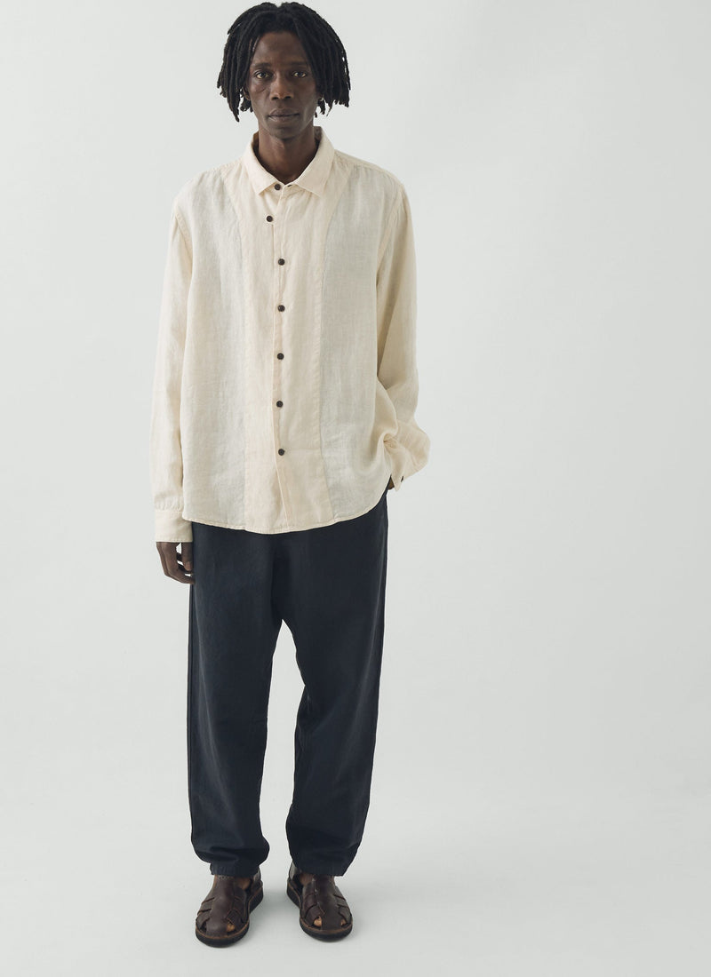 Loop Button Linen Shirt