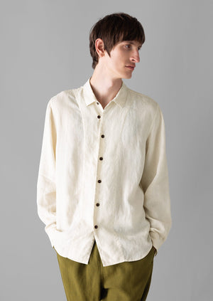 Loop Button Linen Shirt | Parchment