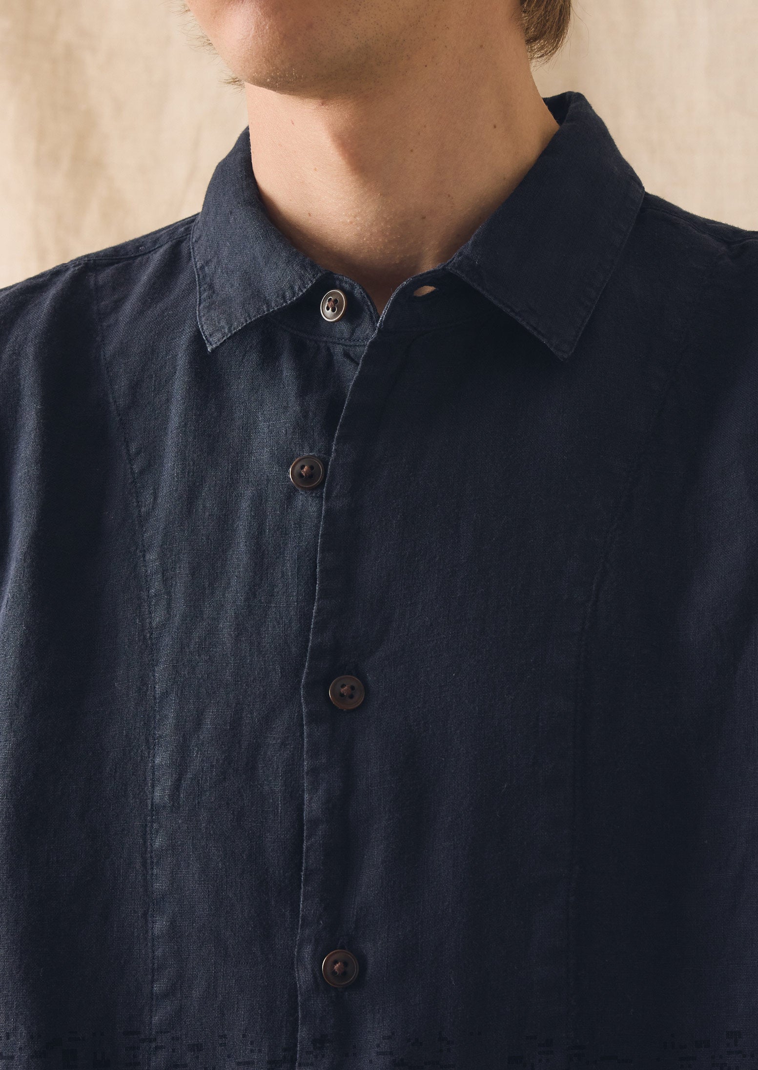 ジャケット・アウター notconventional / loop button long shirt Loop Button Linen Shirt | Slate | TOAST