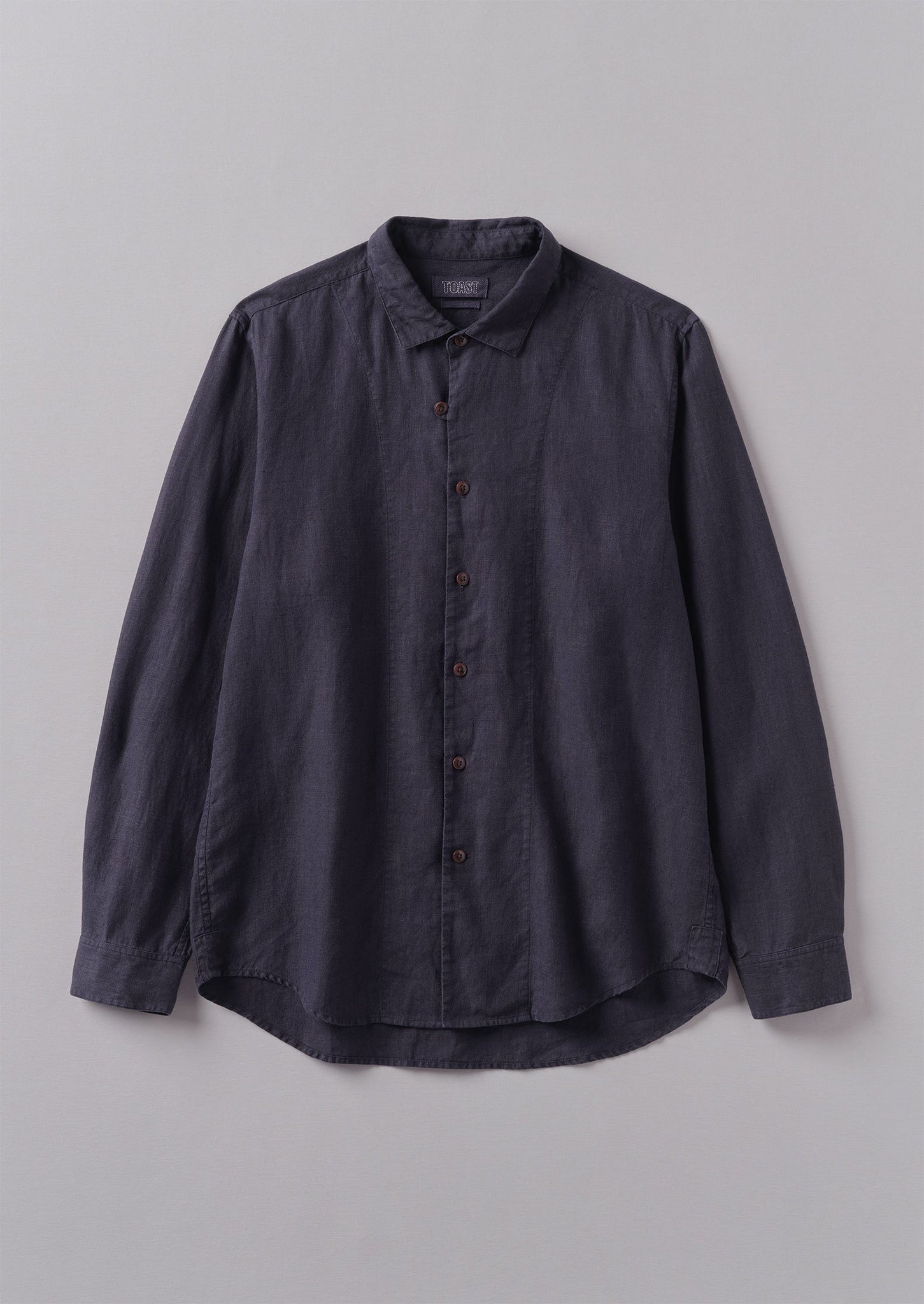 Loop Button Linen Shirt | Slate