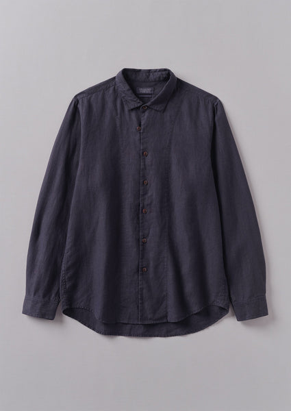 Loop Button Linen Shirt | Slate | TOAST