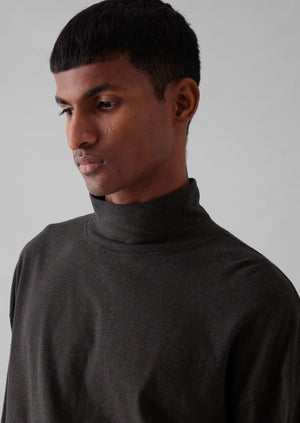 Brushed Cotton High Neck Lounge Top | Bark