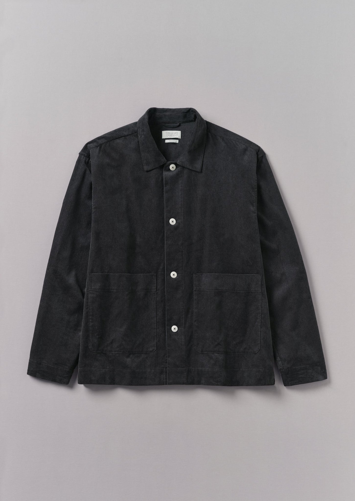 Soft Organic Cord Relaxed Shirt | Charcoal