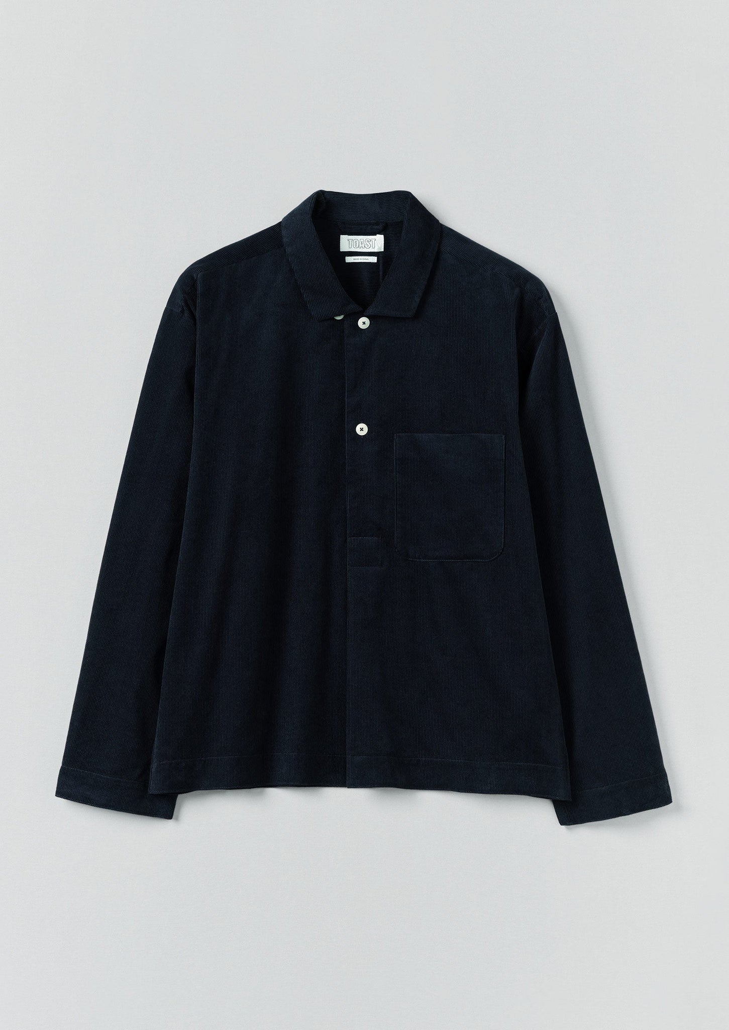 Organic Cord Smock Popover Shirt | Midnight