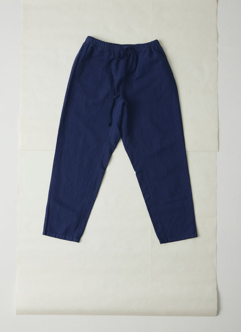 Alfie Garment Dyed Herringbone Pants | Dark Indigo