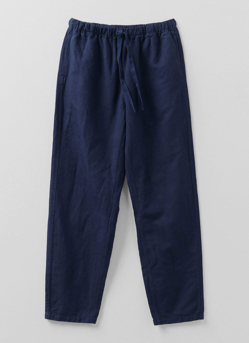 Alfie Garment Dyed Herringbone Pants | Dark Indigo