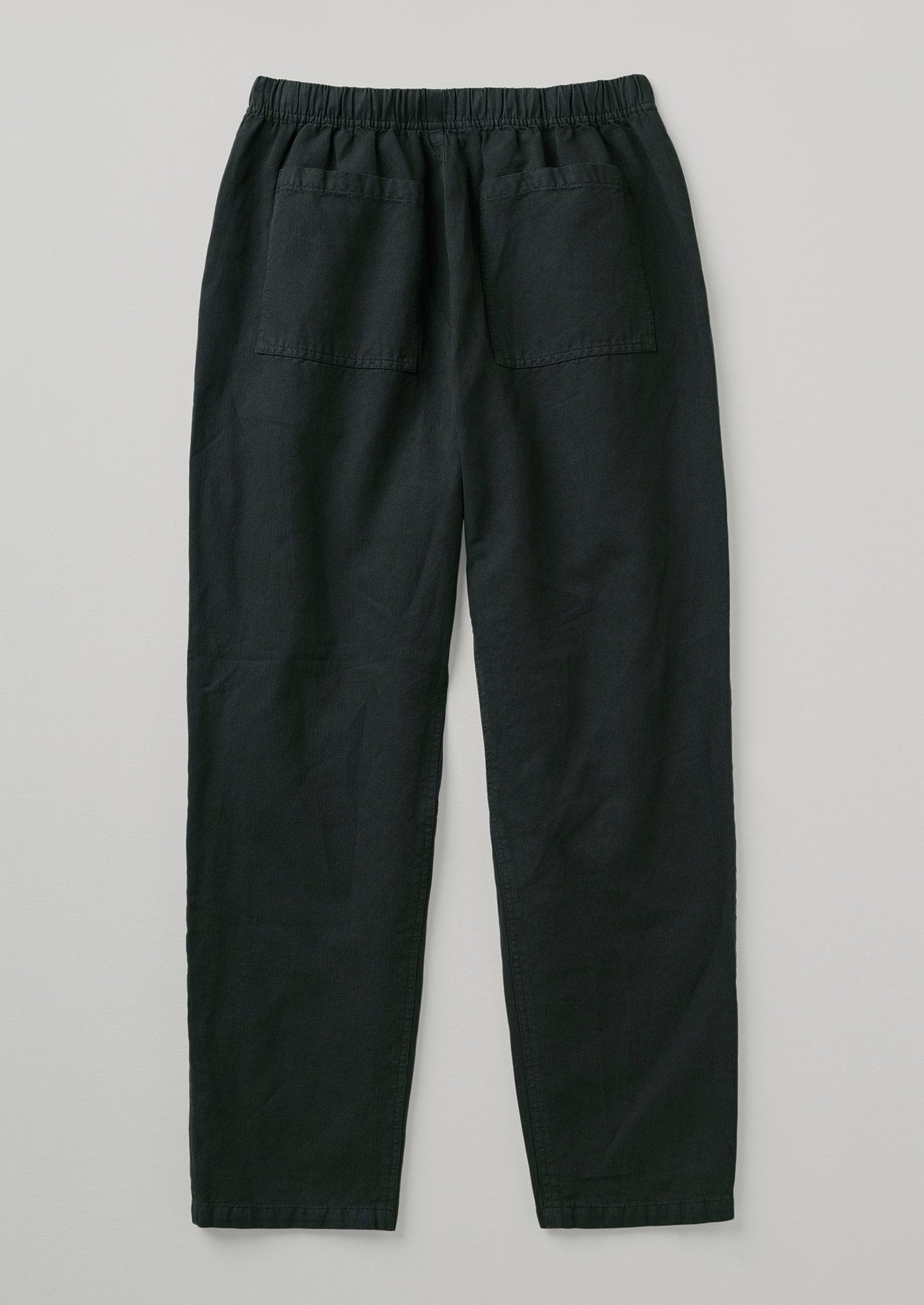 Alfie Garment Dyed Herringbone Pants | Washed Black