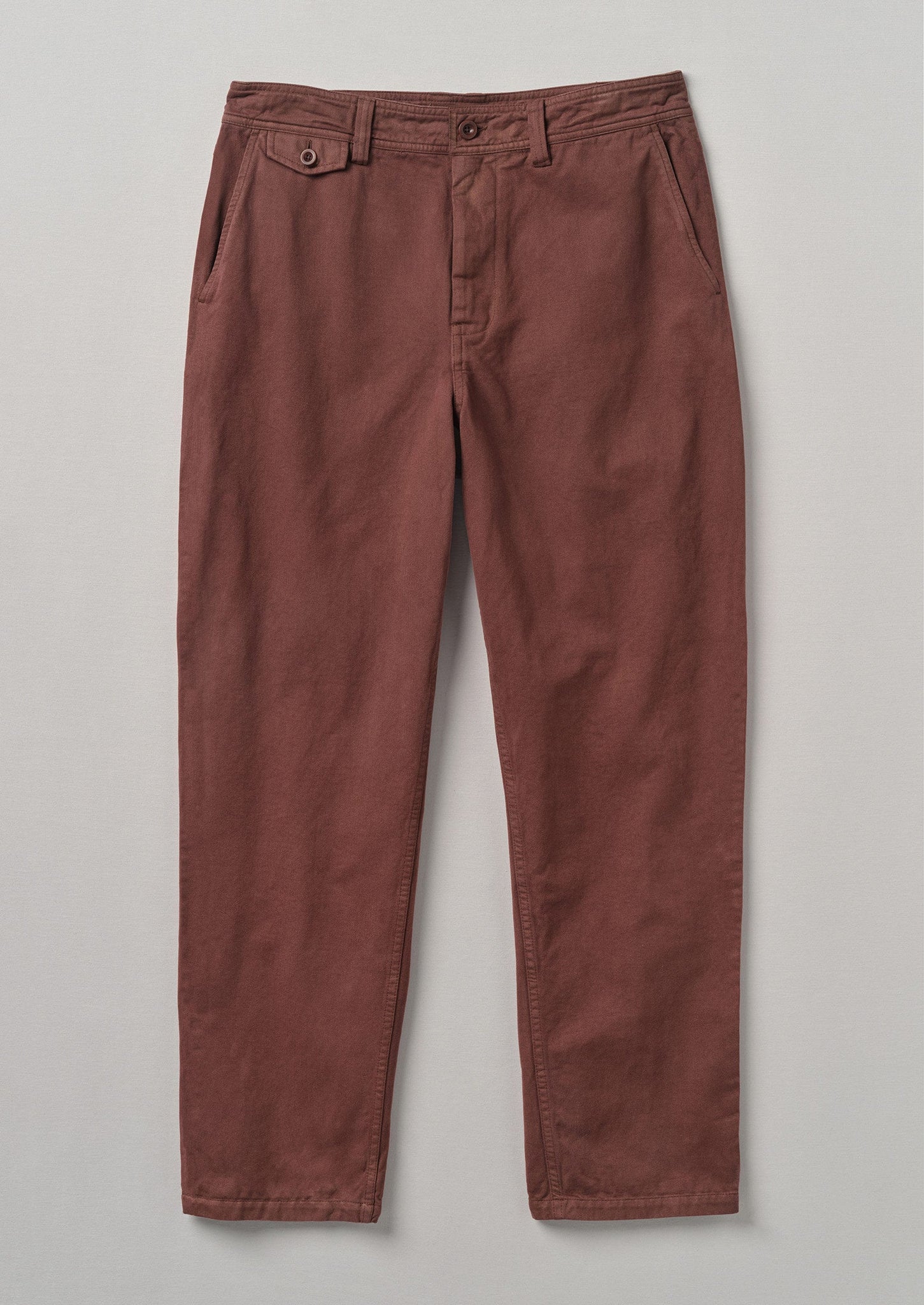 Norv Garment Dyed Tapered Pants | Brown Ochre