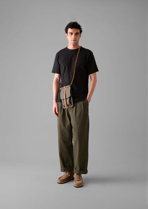 Bill Cotton Wide Leg Pants | Dark Olive