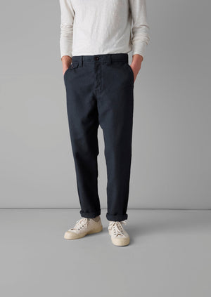 Norv Cotton Linen Tapered Pants | Dark Navy