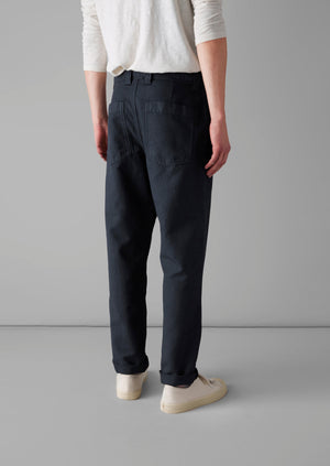 Norv Cotton Linen Tapered Pants | Dark Navy