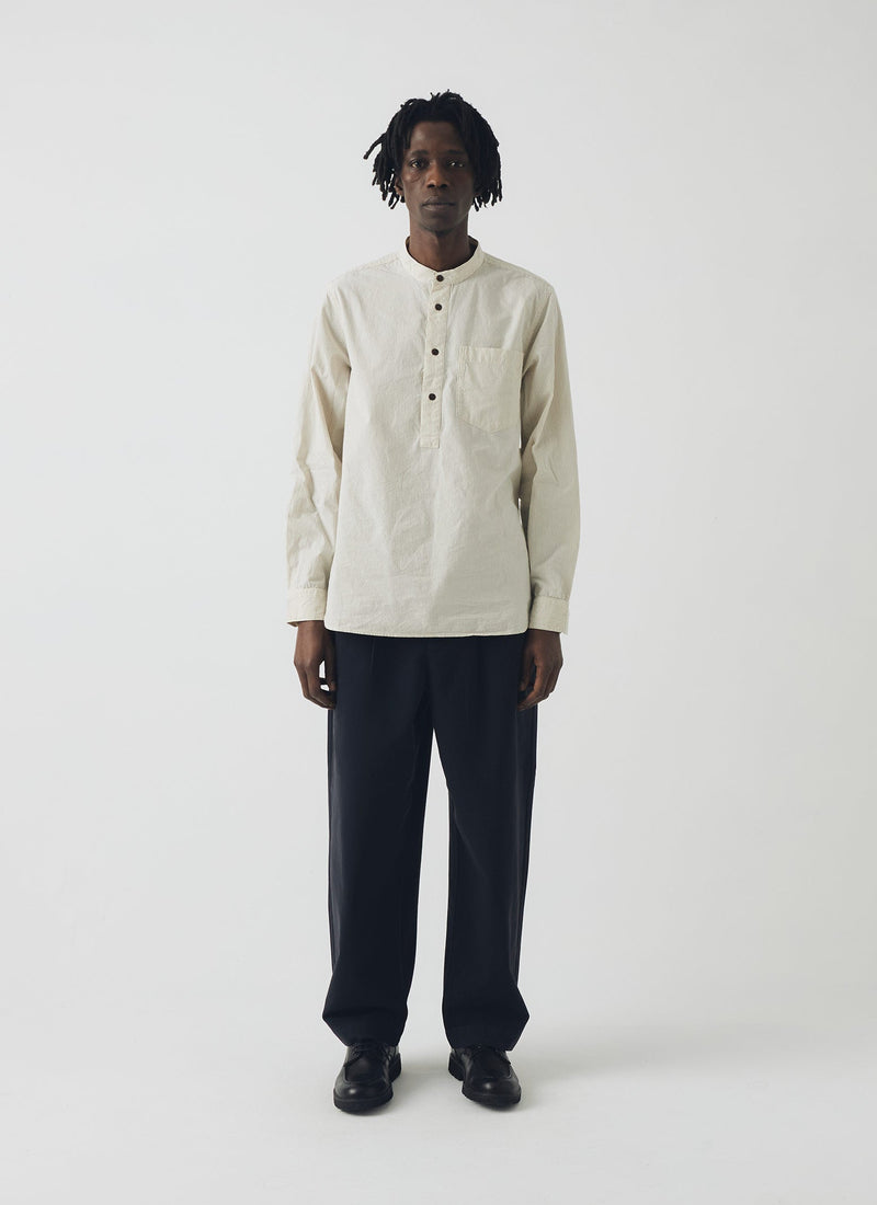 Bill Cotton Canvas Wide Leg Pants | Dark Navy