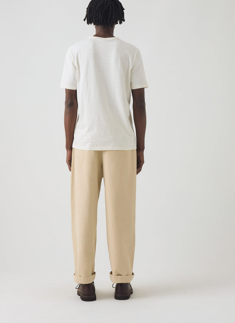 Bill Cotton Canvas Wide Leg Pants | Stone