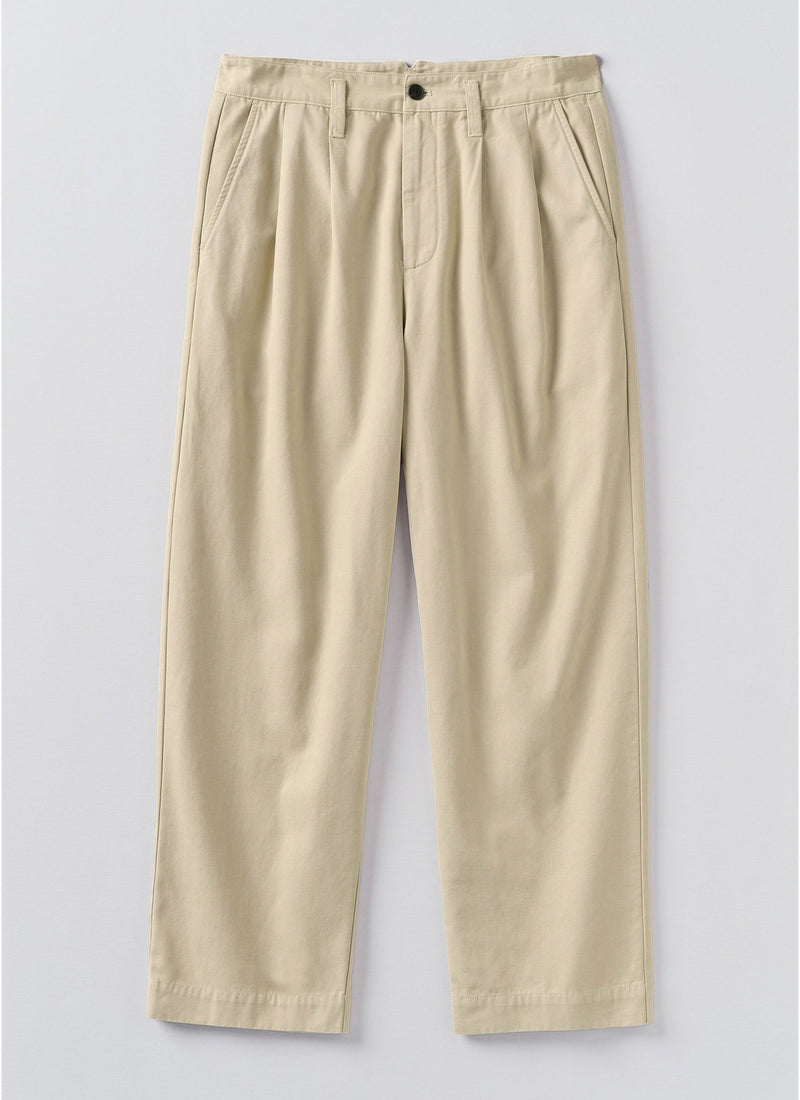 Bill Cotton Canvas Wide Leg Pants | Stone