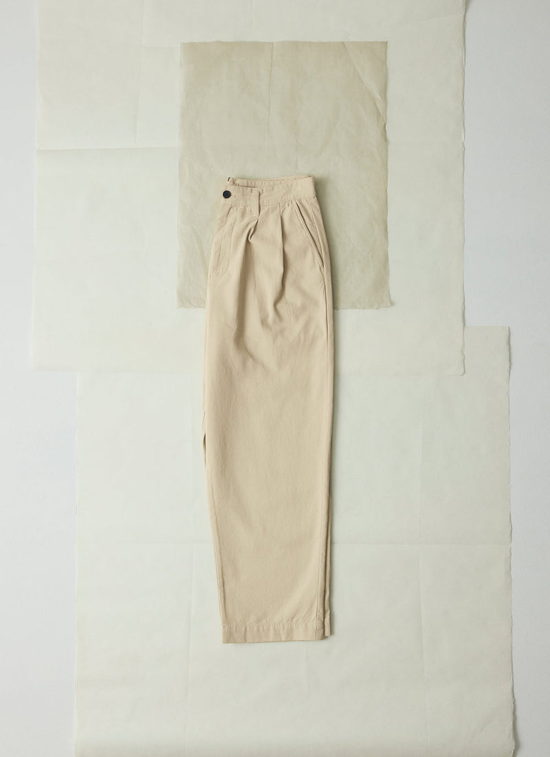 Bill Cotton Canvas Wide Leg Pants | Stone