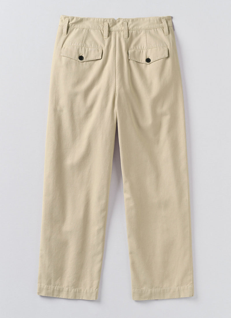 Bill Cotton Canvas Wide Leg Pants | Stone