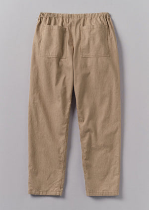 Alfie Stripe Organic Cotton Pants | Ecru/Brown
