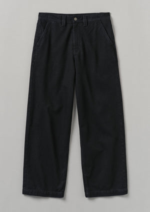 Straight Leg Denim Pants | Black