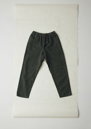 Alfie Garment Dyed Herringbone Pants | Dark Moss