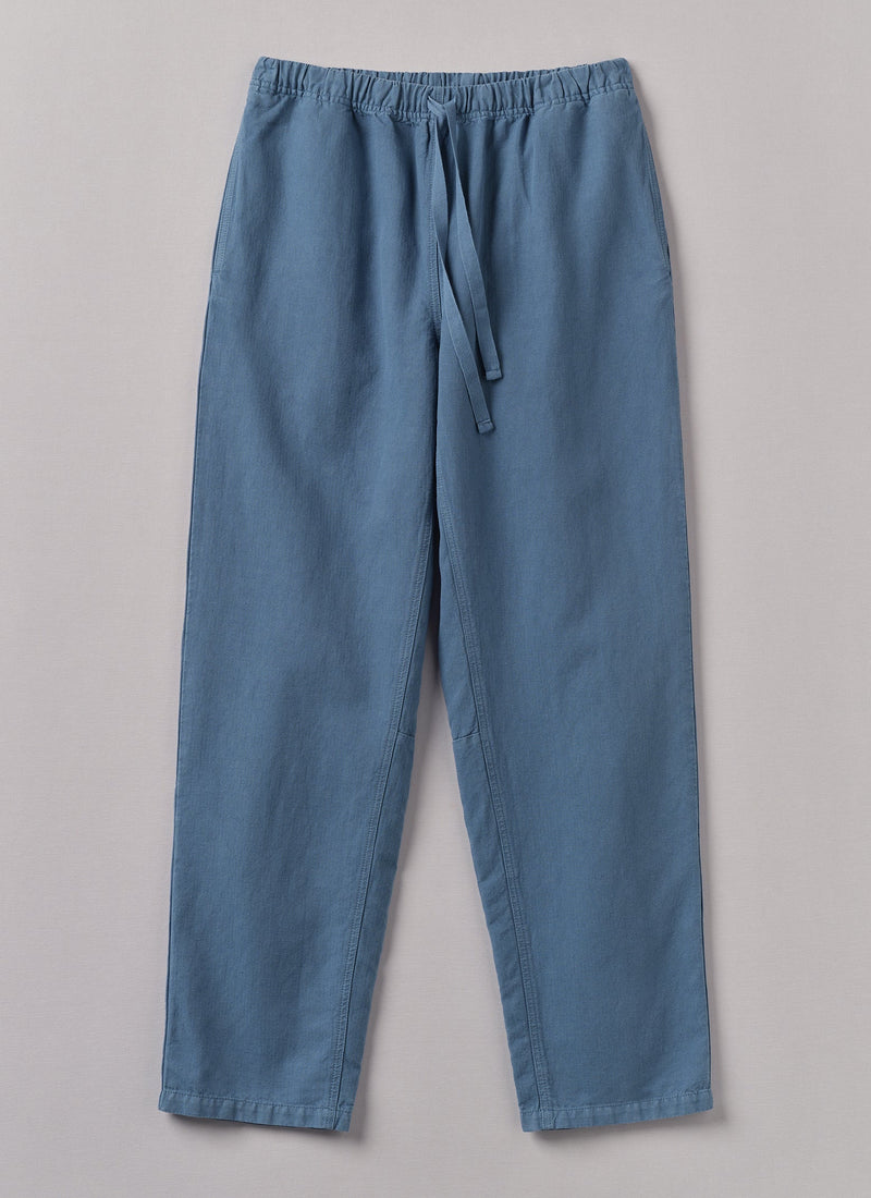 Alfie Garment Dyed Herringbone Pants | Slate Blue