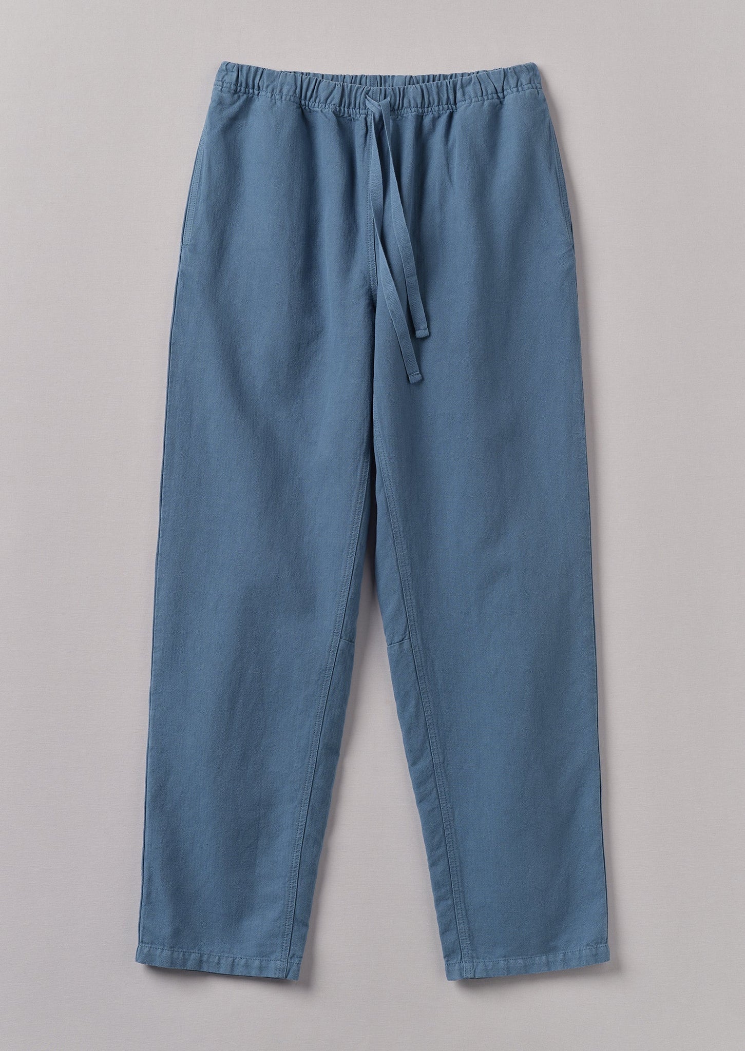 Alfie Garment Dyed Herringbone Pants | Slate Blue