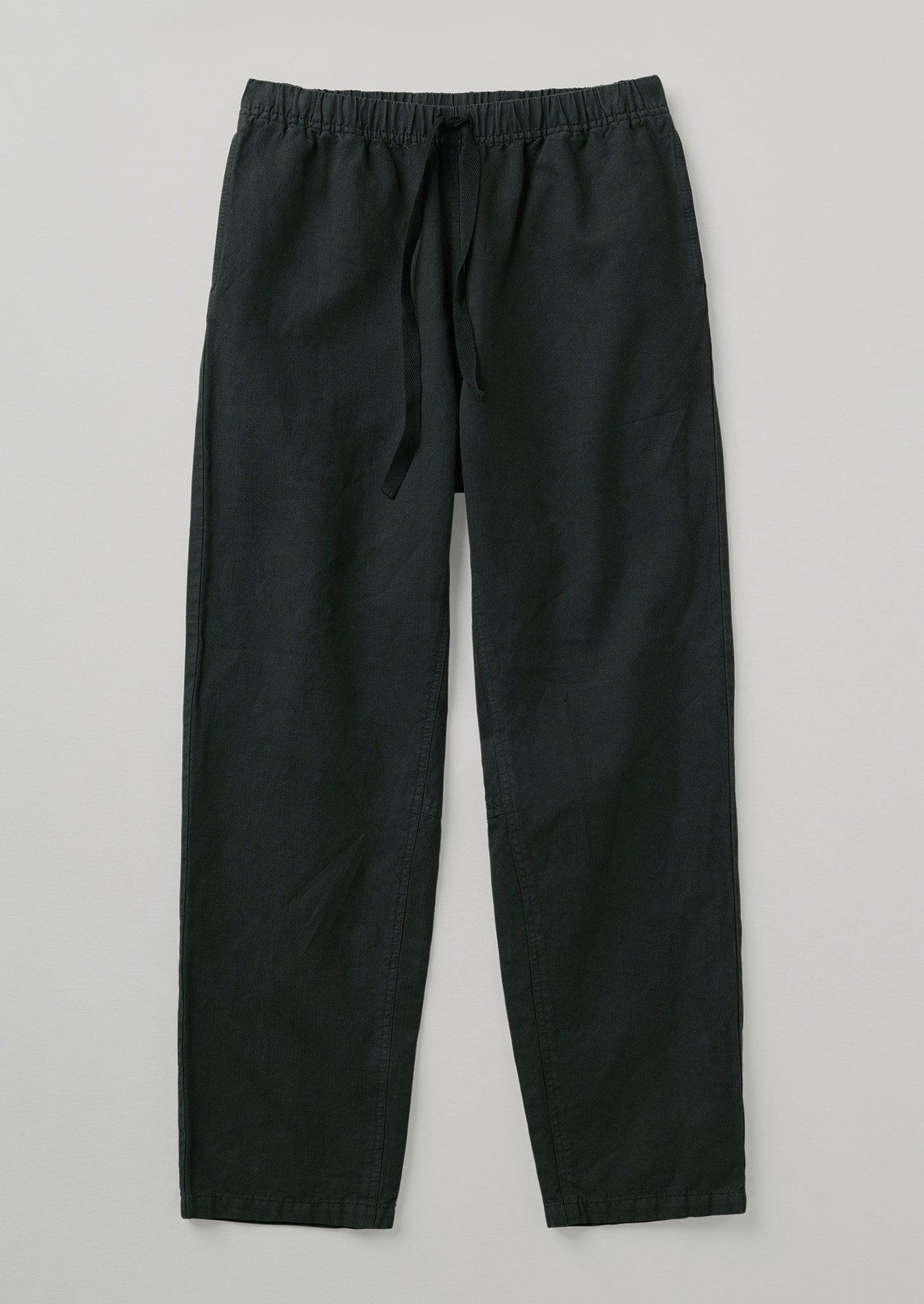 Alfie Garment Dyed Herringbone Pants | Washed Black