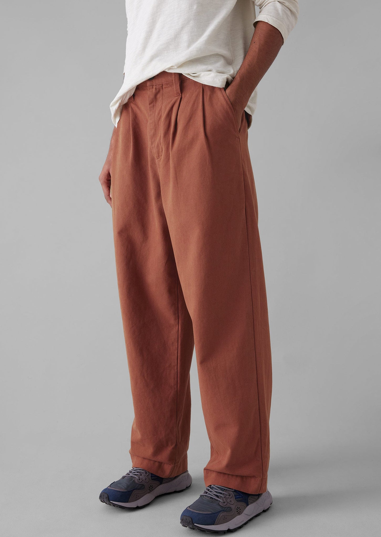 Bill Cotton Wide Leg Pants | Red Granite