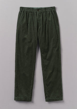 Soft Organic Cord Drawstring Pants | Dark Mineral Green