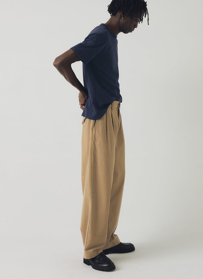 Bill Cotton Canvas Wide Leg Pants | Ash Brown