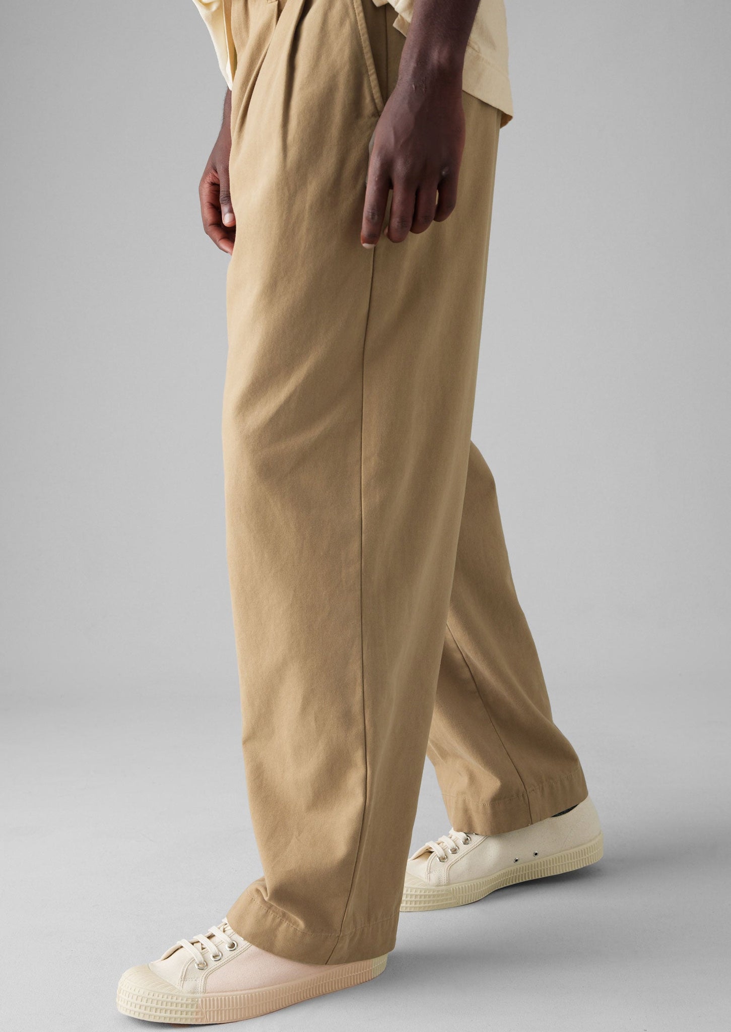 Bill Cotton Wide Leg Pants | Ash Brown