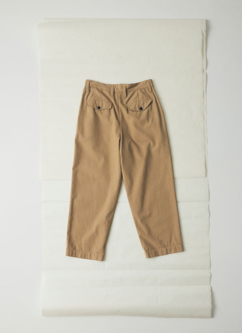 Bill Cotton Canvas Wide Leg Pants | Ash Brown
