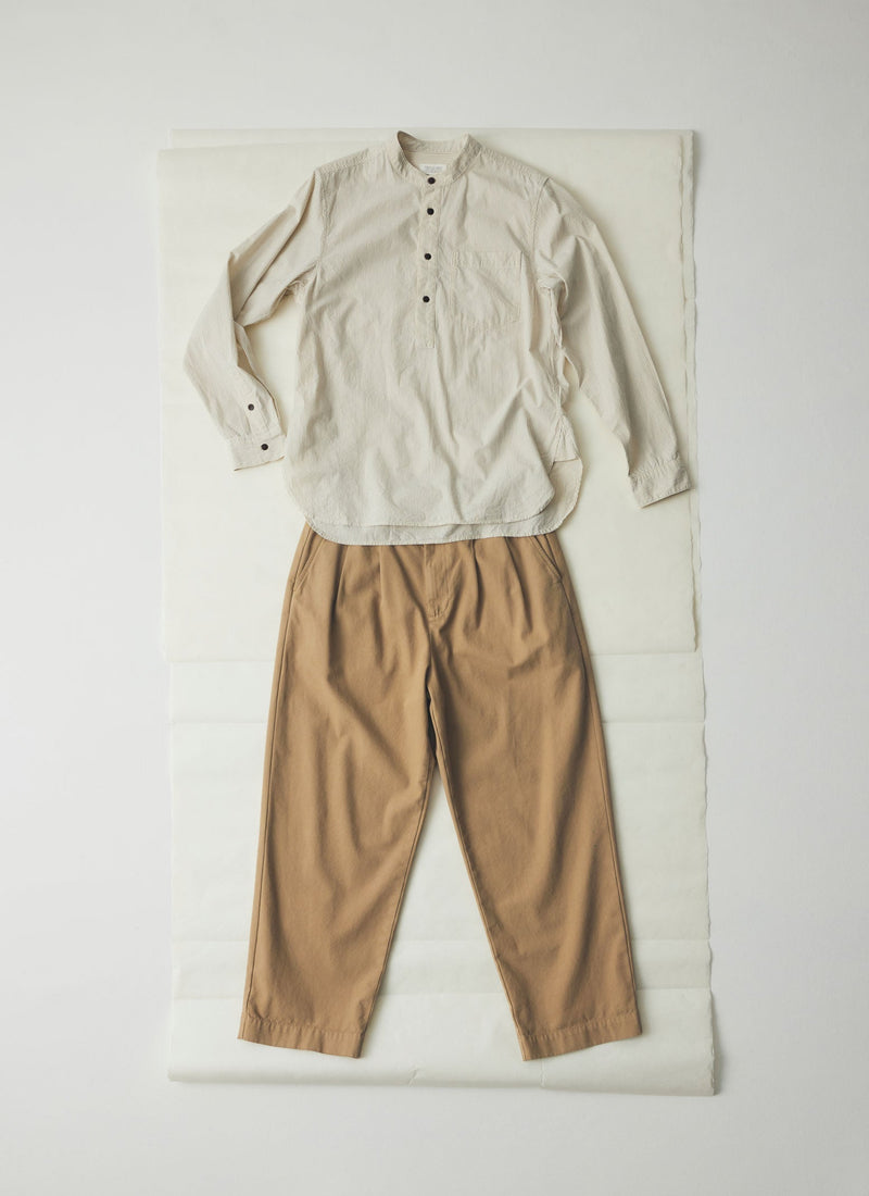 Bill Cotton Canvas Wide Leg Pants | Ash Brown