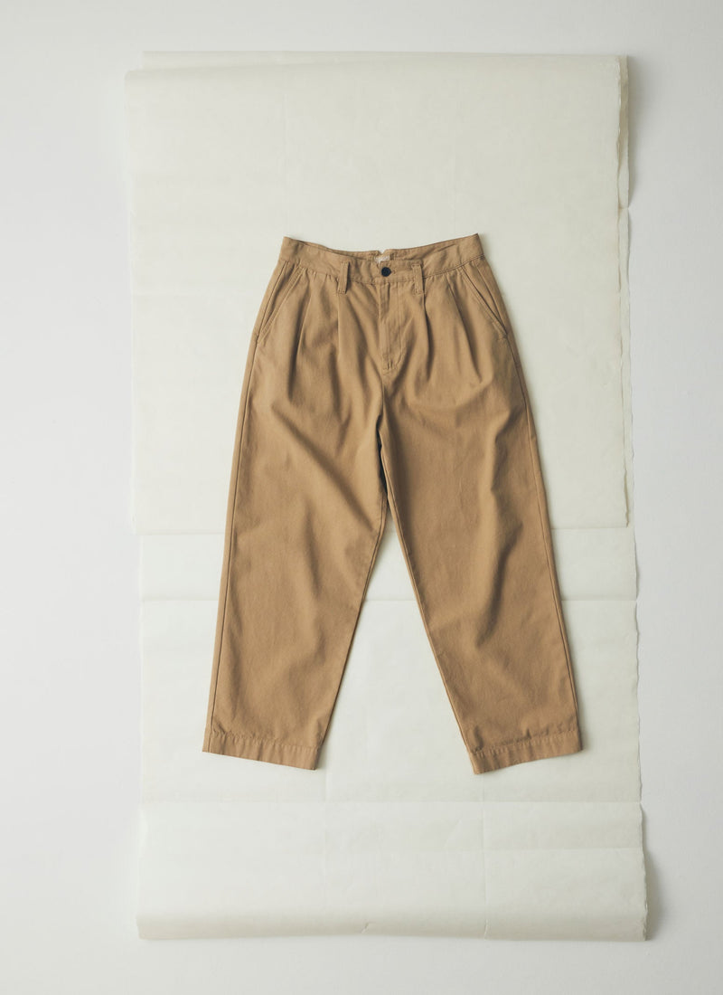 Bill Cotton Canvas Wide Leg Pants | Ash Brown