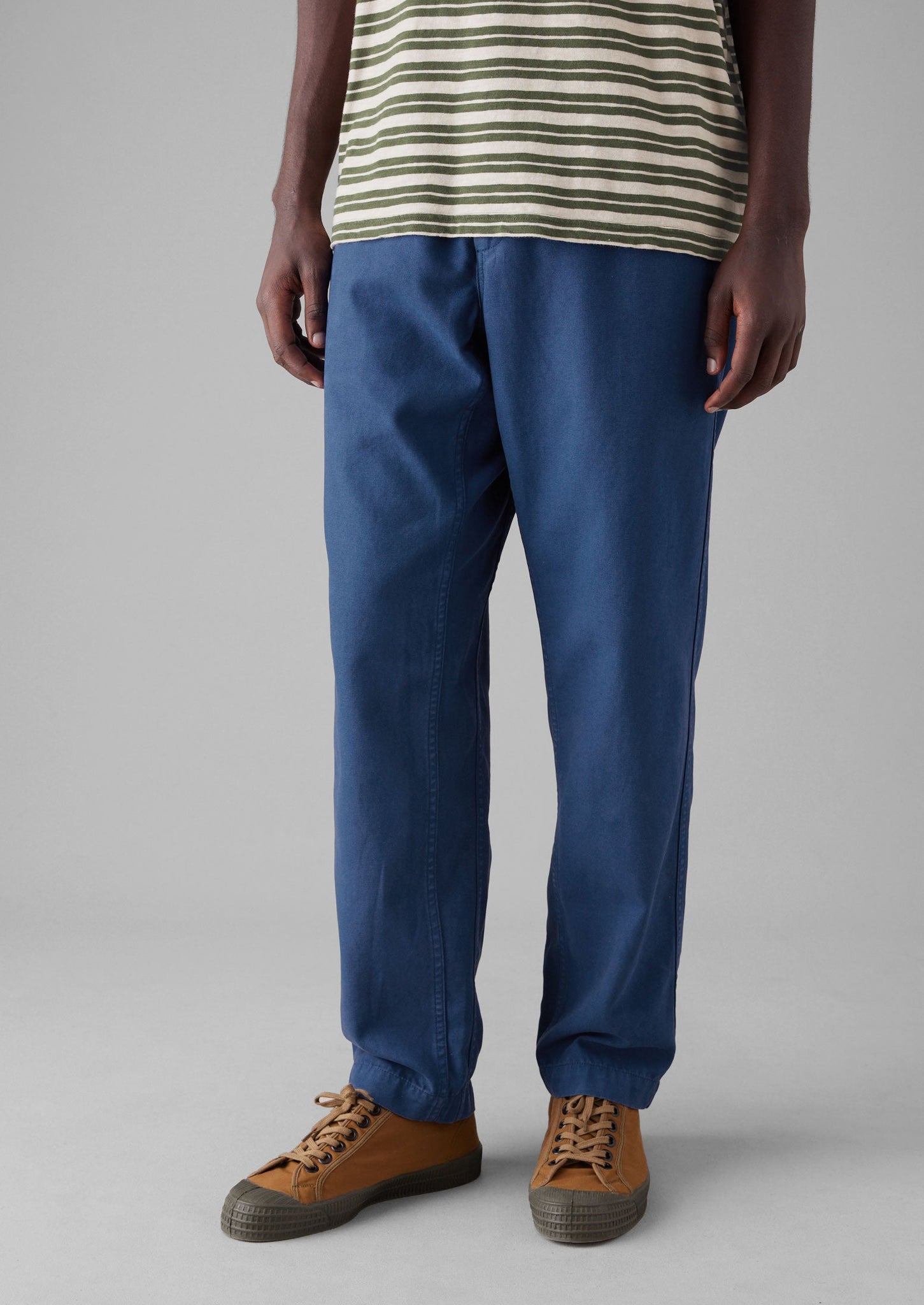 Canvas Cotton Drawstring Pants | Engineer Blue