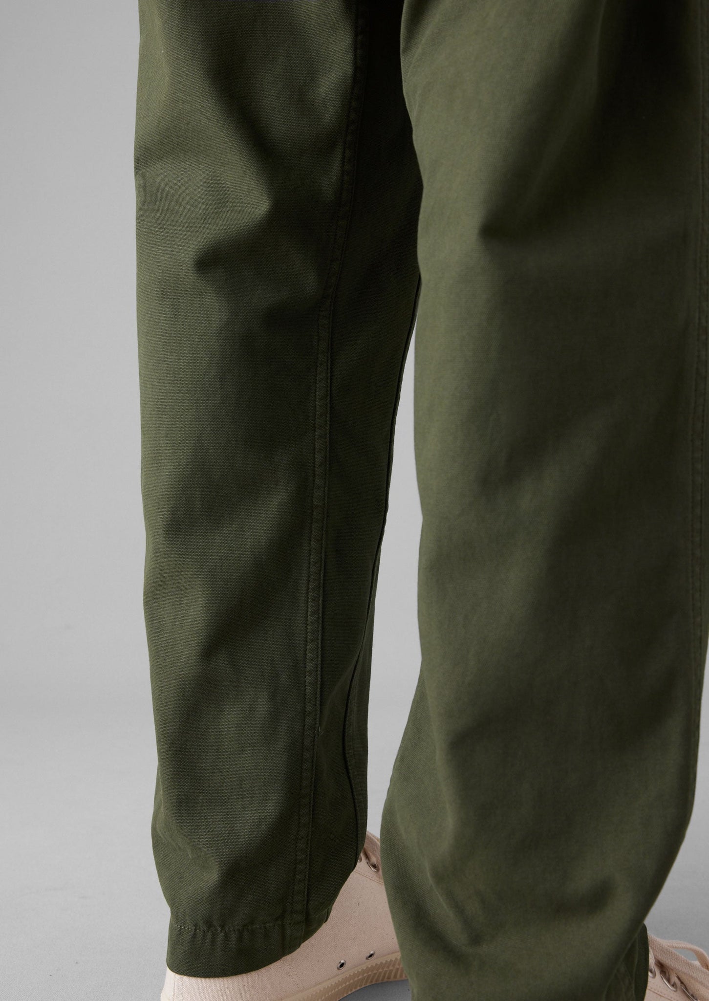 Canvas Cotton Drawstring Pants | Olive