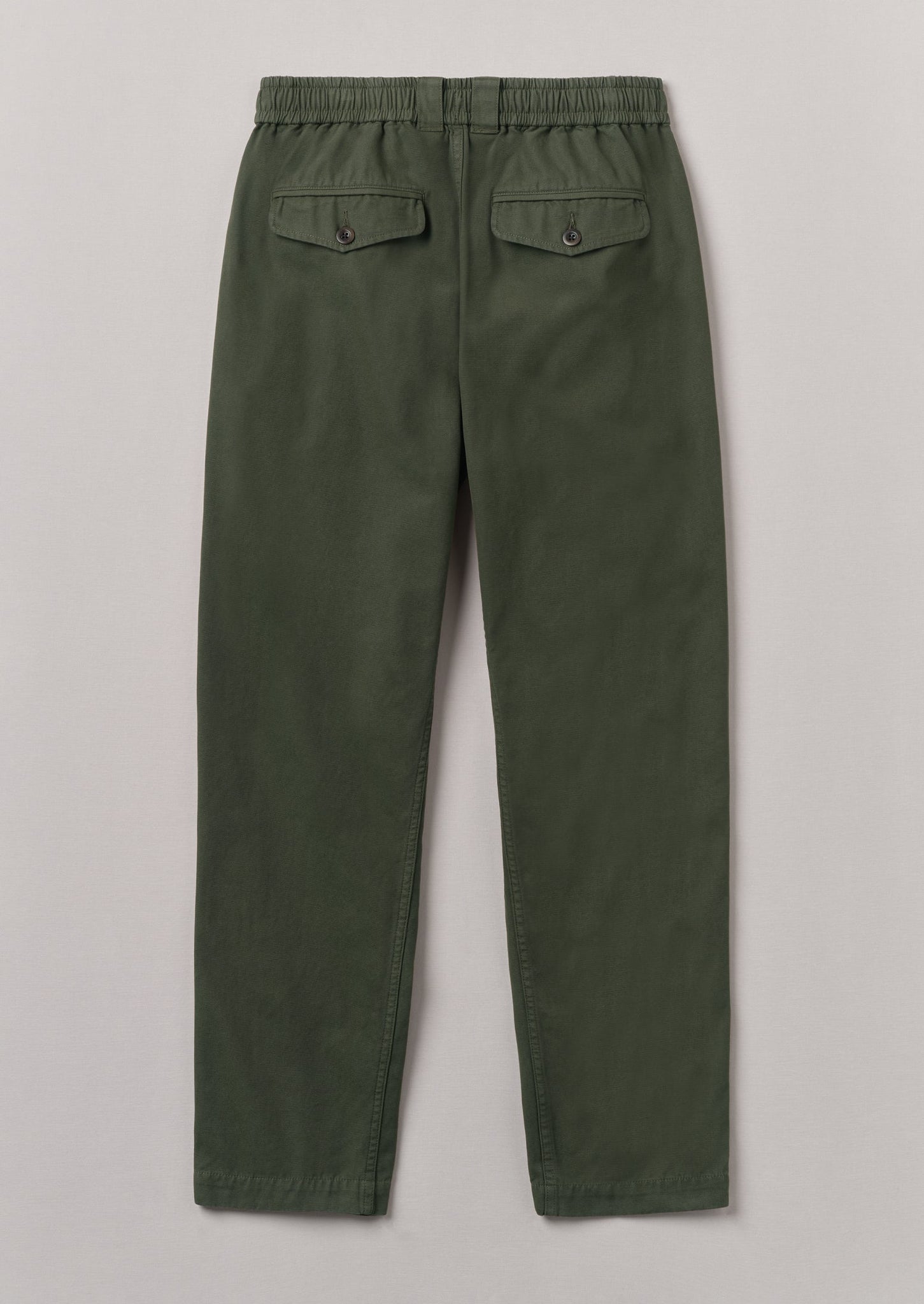 Canvas Cotton Drawstring Pants | Olive