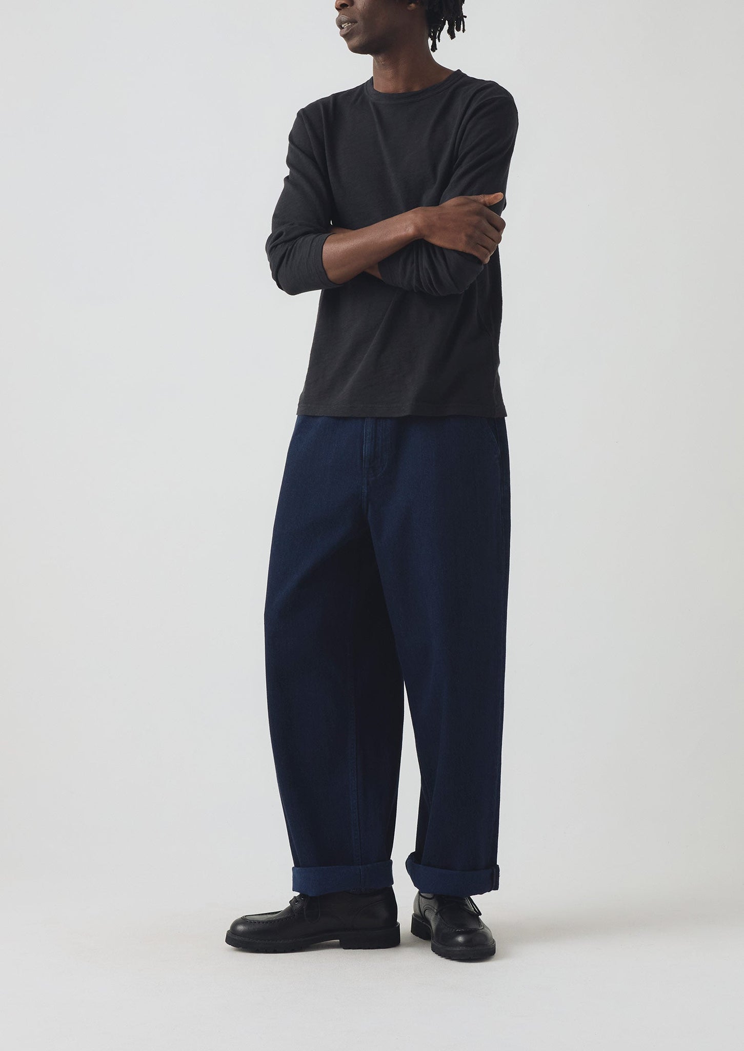 Japanese Denim Wide Leg Pants | Indigo