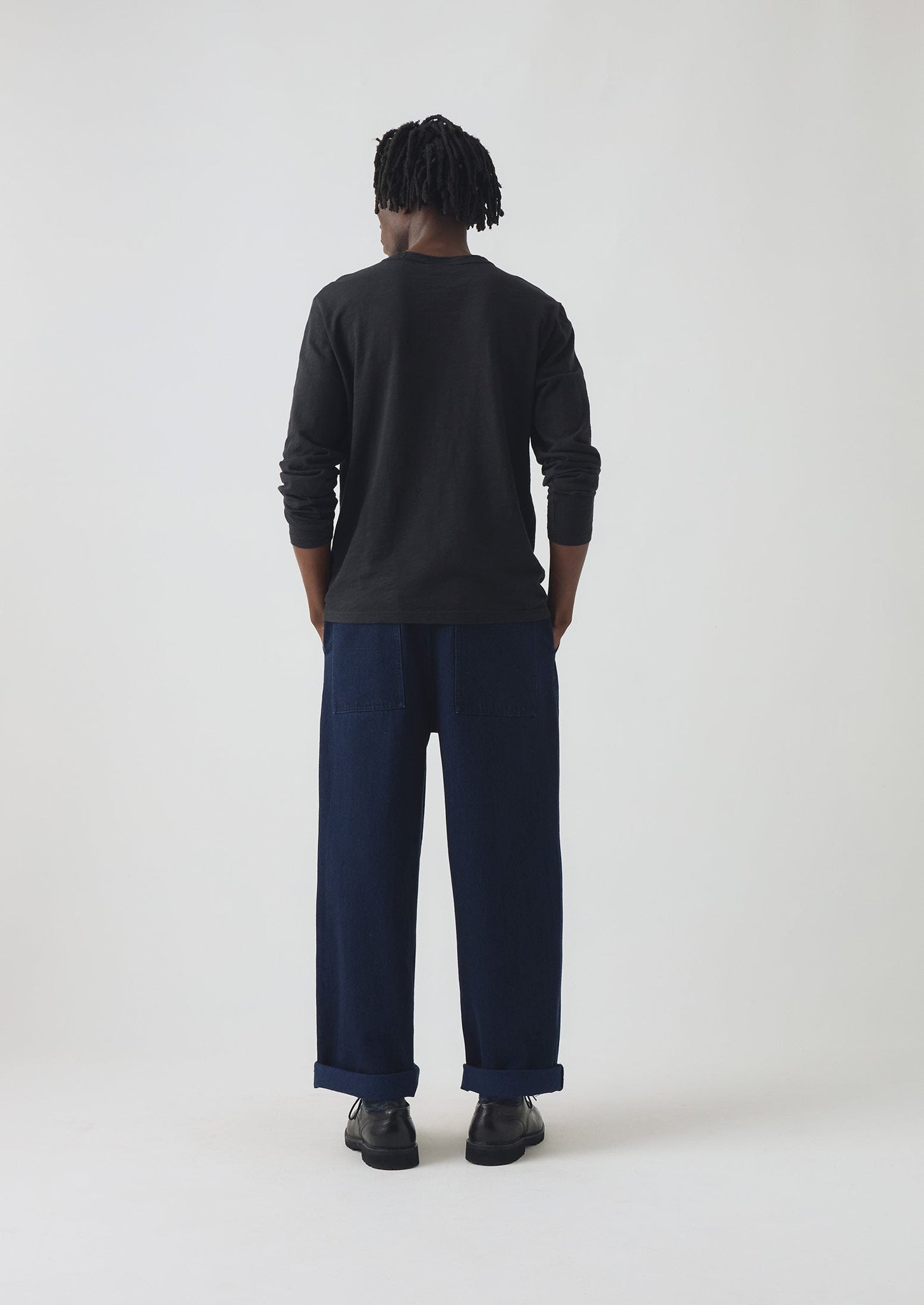 Japanese Denim Wide Leg Pants | Indigo