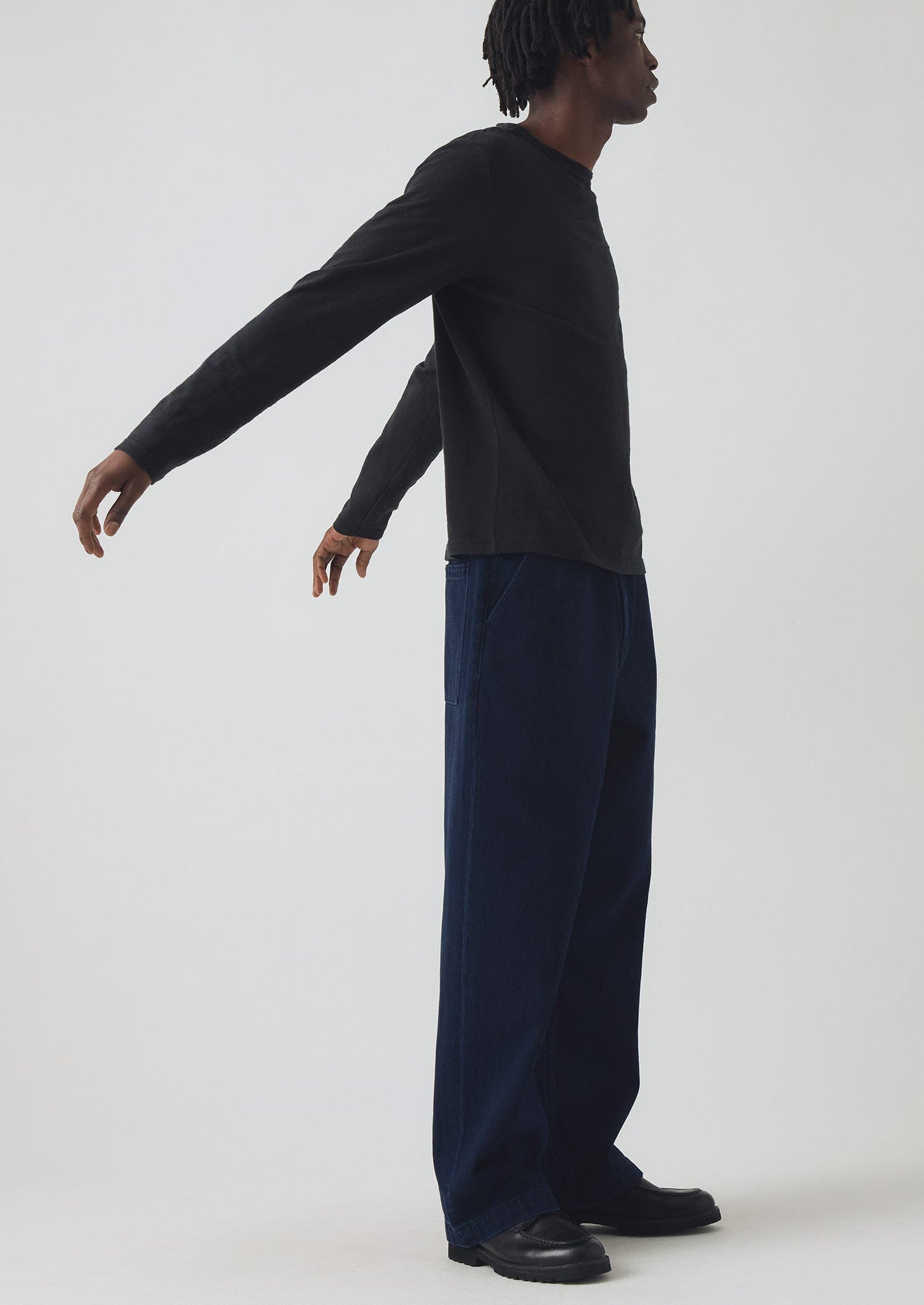 Japanese Denim Wide Leg Pants | Indigo