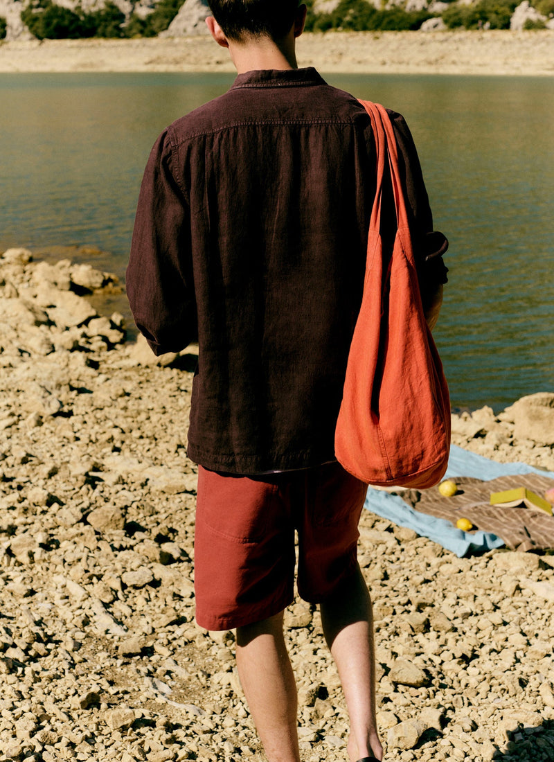 Cotton Canvas Shorts | Terracotta