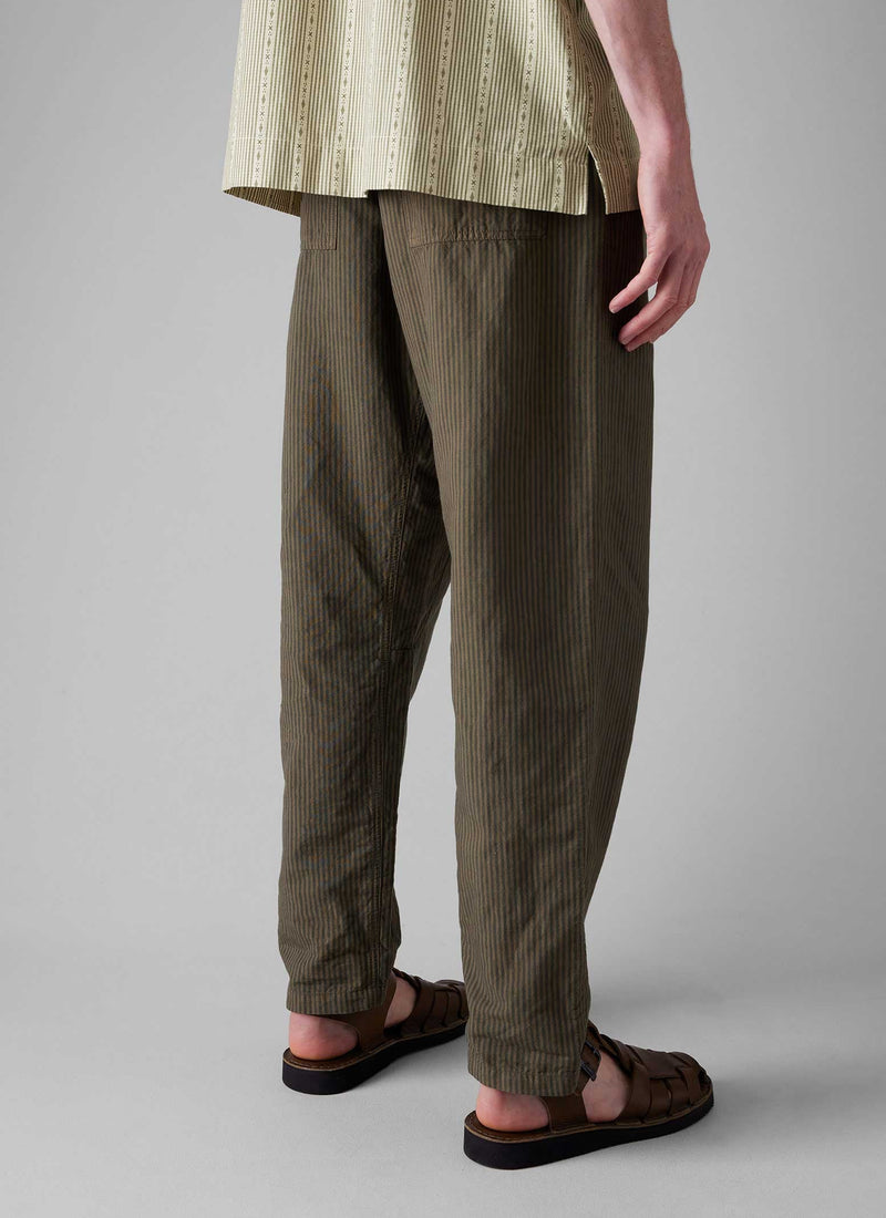 Alfie Overdyed Stripe Pants | Fawn